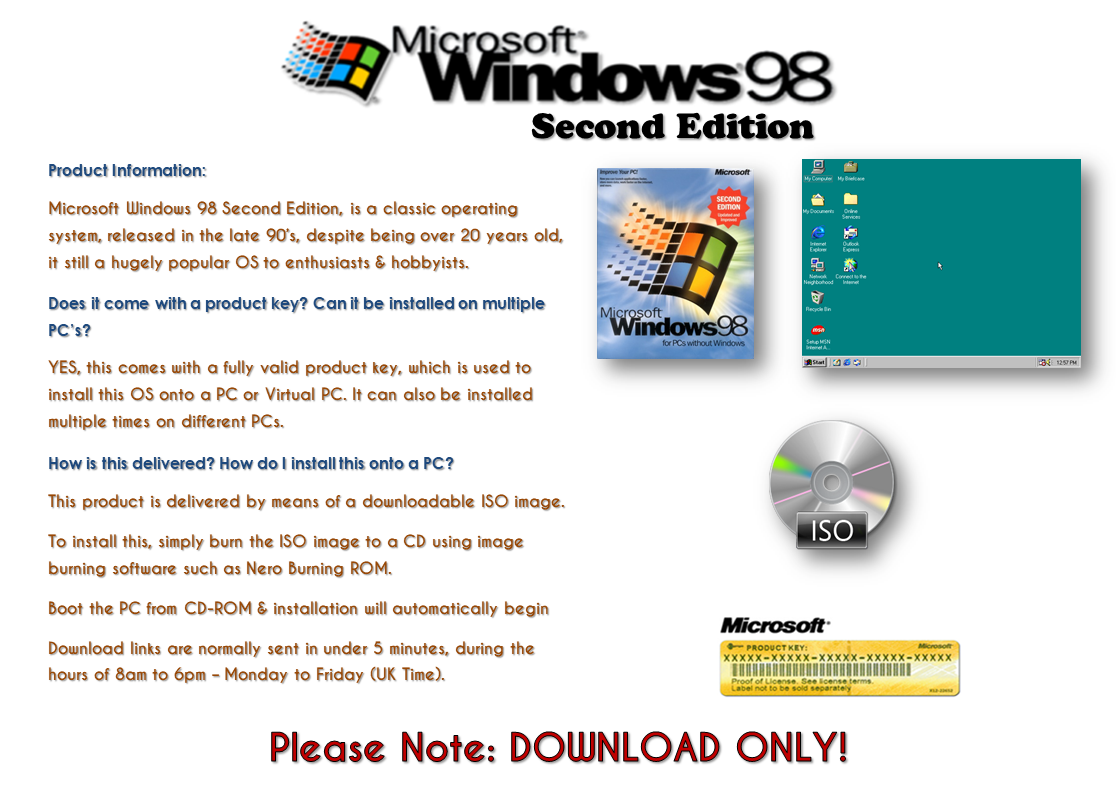 windows 98 se iso download